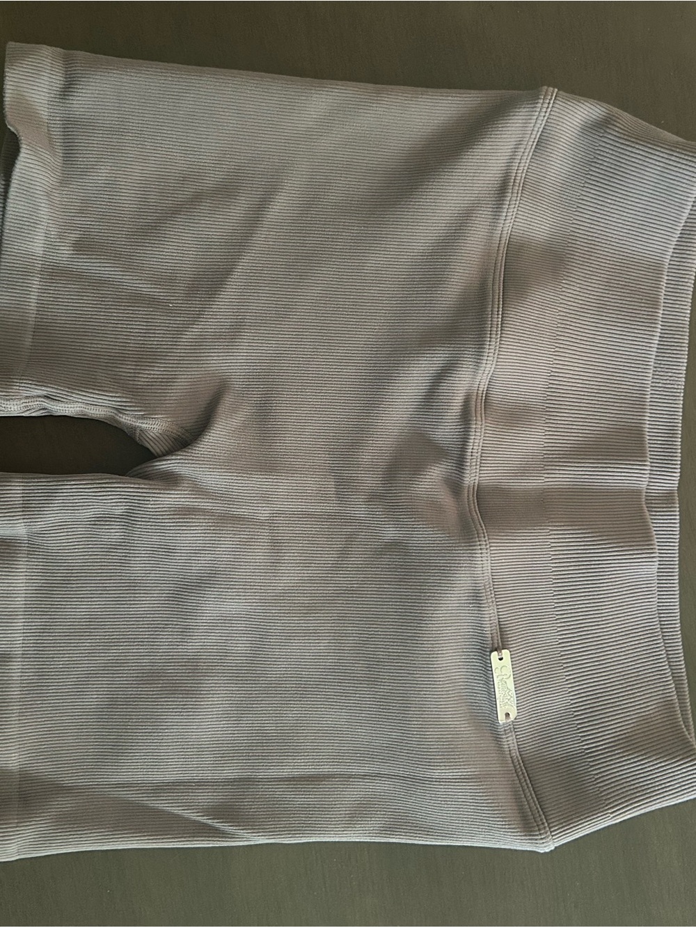 Bombshell Sportswear Ribbed Athletic Shorts in Dark Gray